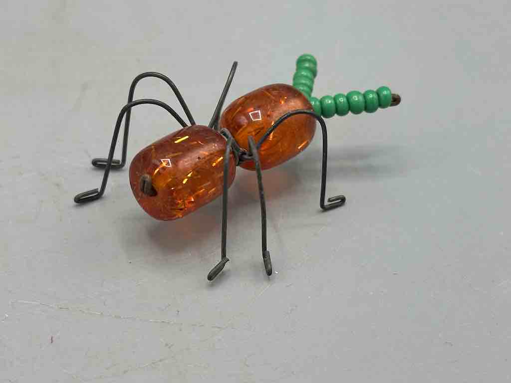 Beaded Wire Decor African Small Amber Ant Insect