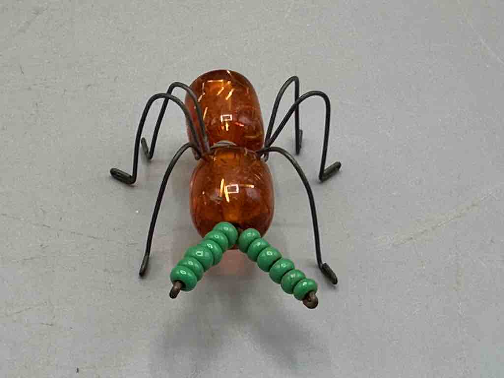 Beaded Wire Decor African Small Amber Ant Insect