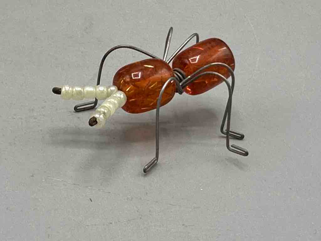 Beaded Wire Decor African Small Amber Ant Insect