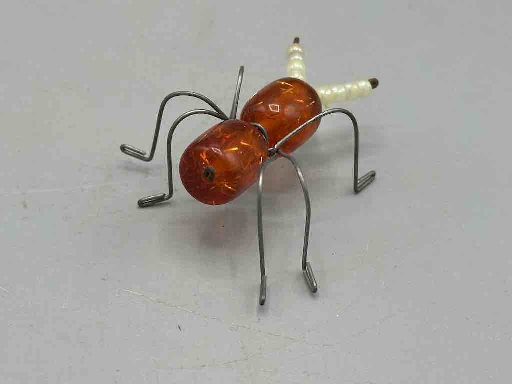 Beaded Wire Decor African Small Amber Ant Insect