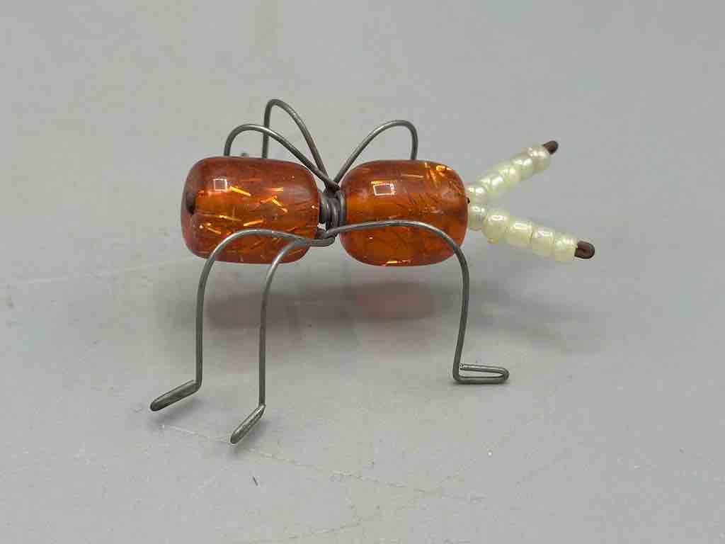 Beaded Wire Decor African Small Amber Ant Insect