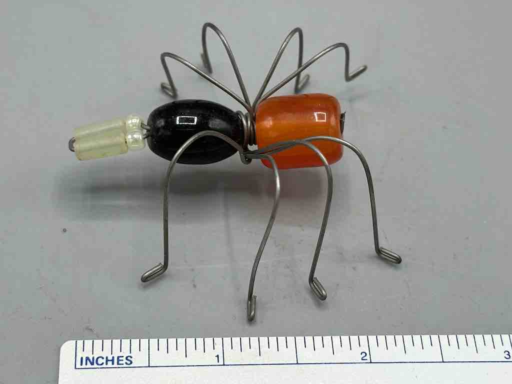 Beaded Wire Decor African Small Black Head Spider Insect