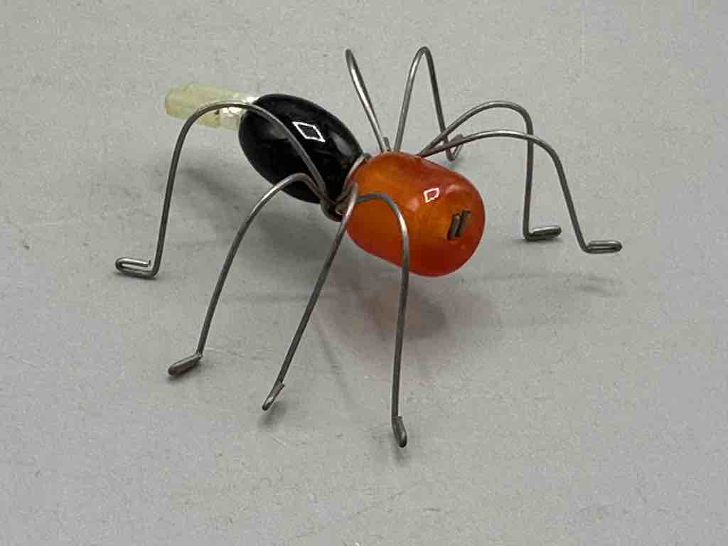 Beaded Wire Decor African Small Black Head Spider Insect