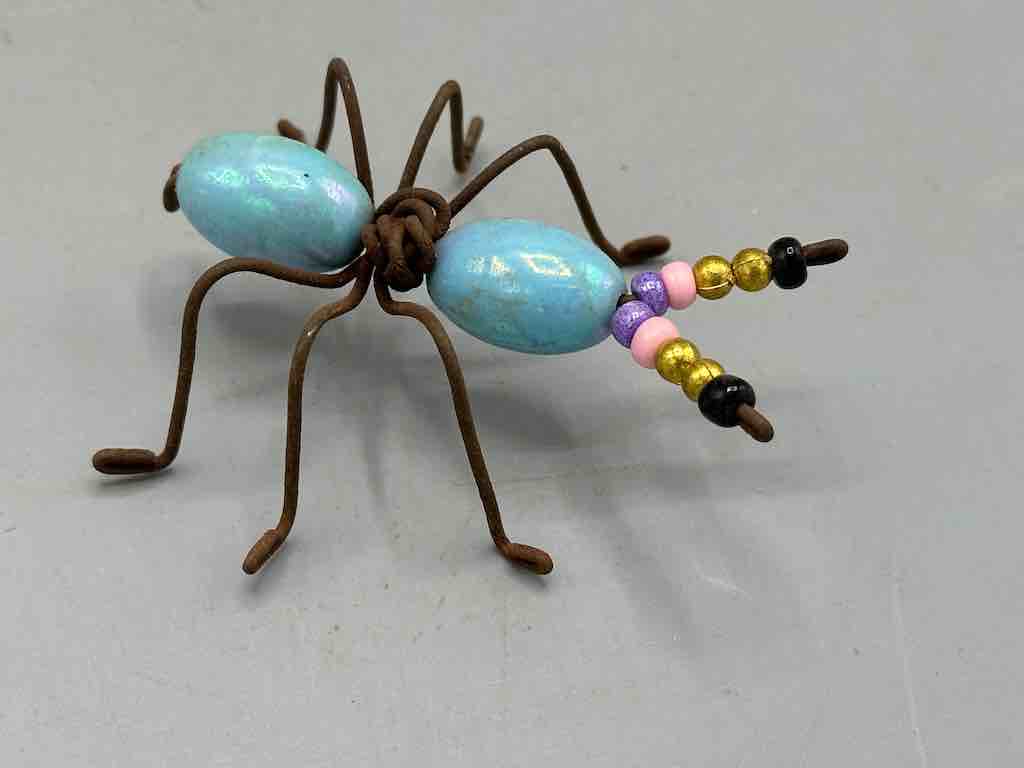 Beaded Wire Decor African Small Pastel Ant Insect