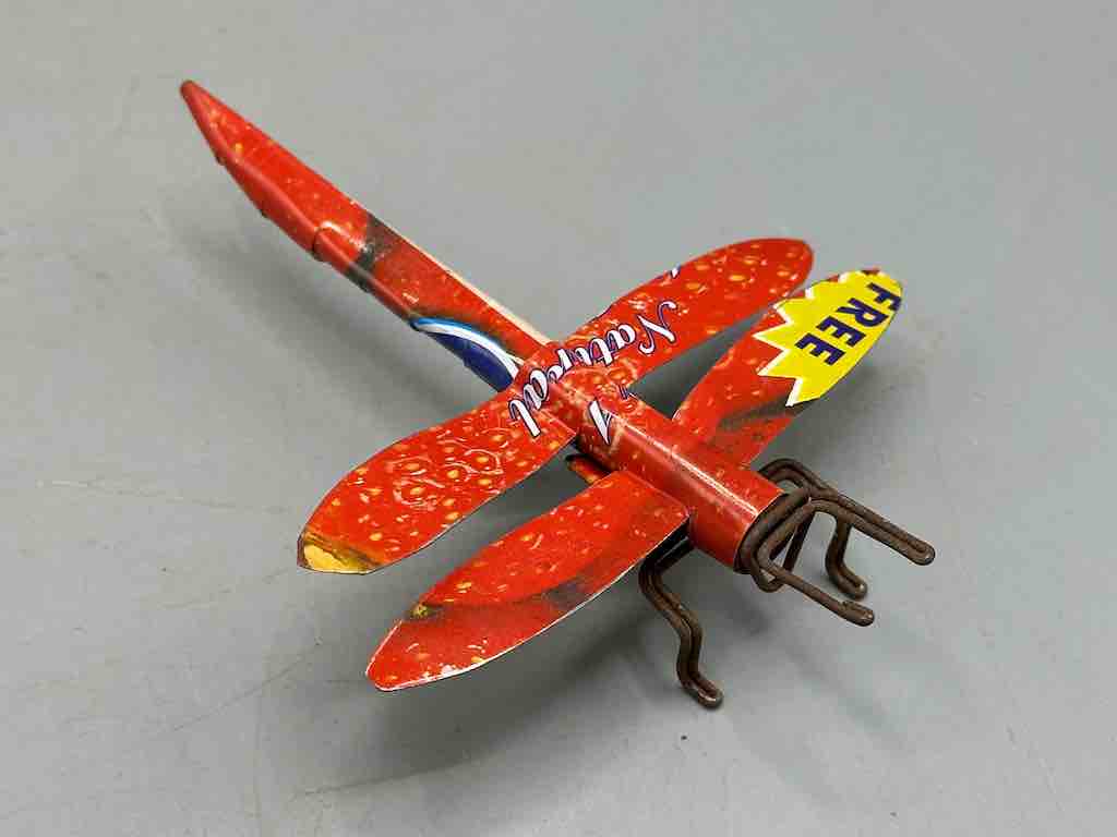 Recycled Metal Decor African Dragonfly Insect