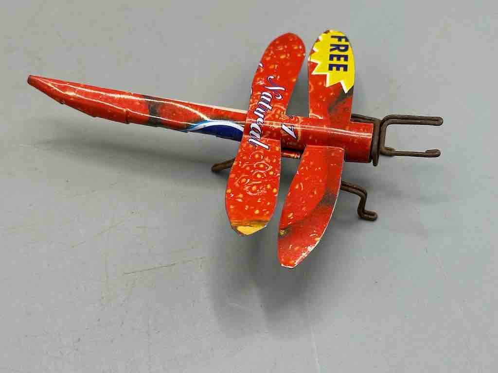 Recycled Metal Decor African Dragonfly Insect