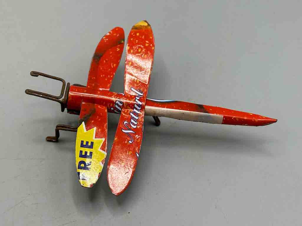 Recycled Metal Decor African Dragonfly Insect
