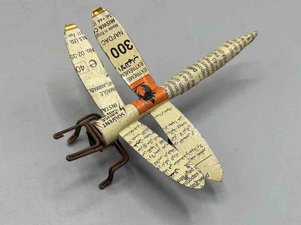 Recycled Metal Decor African Dragonfly Insect