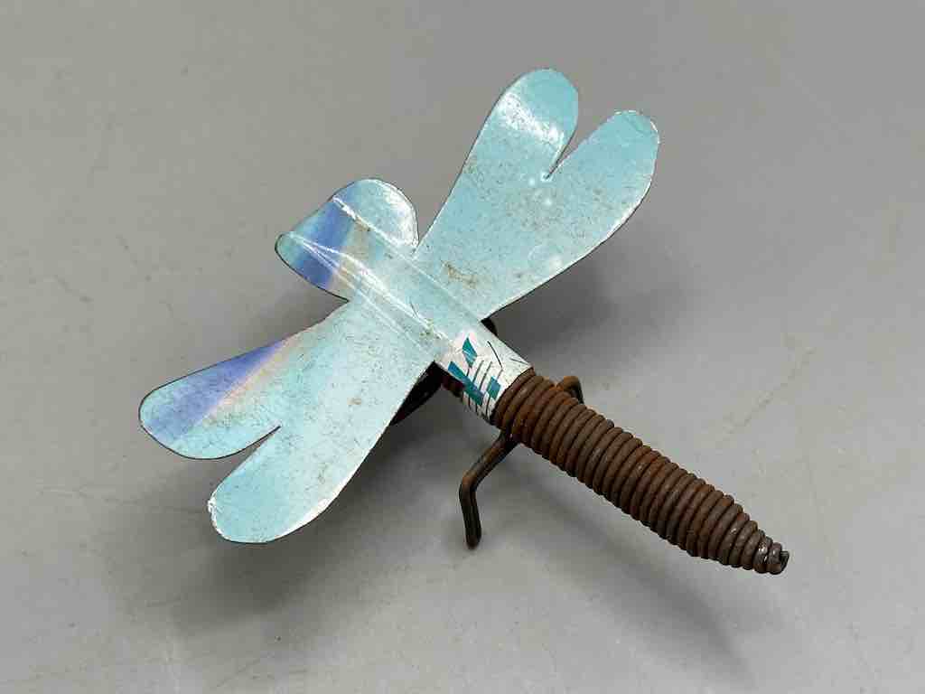 Recycled Metal Coiled Wire Decor African Dragonfly Insect