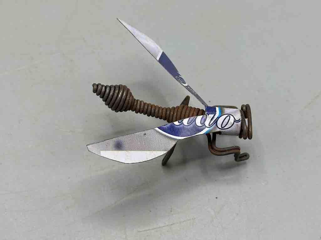 Recycled Metal Coiled Wire Decor African Wasp Insect