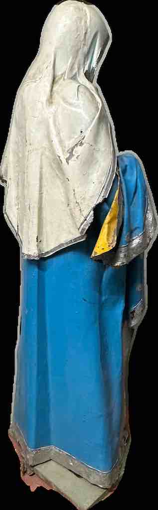 Very Large Antique Vietnamese Catholic Saint Figure Virgin Immaculate Heart of Mary