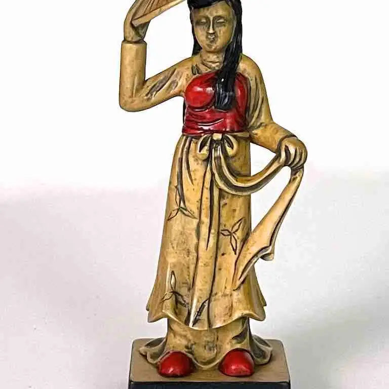 Set of 3 Hand-Carved Soapstone Vietnamese Ladies Figures