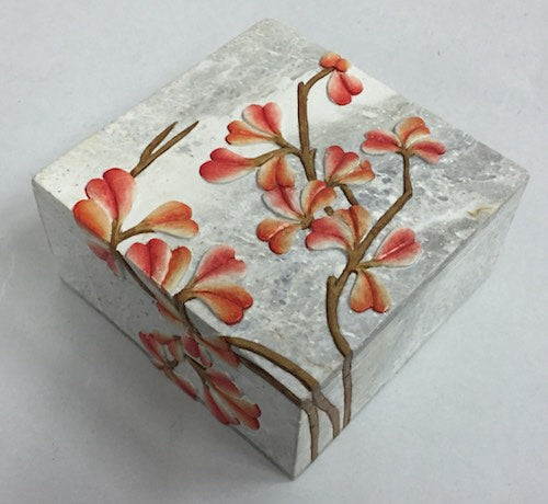 Flowering Vines - Soapstone Trinket Decor Box - 4 sizes