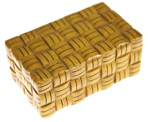 Basket Weave - Soapstone Trinket Decor Box - 5 Versions