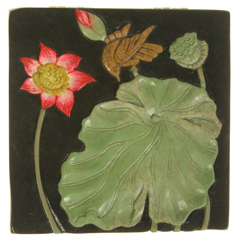 Lotus & Bird - Square Soapstone Trinket Decor Box