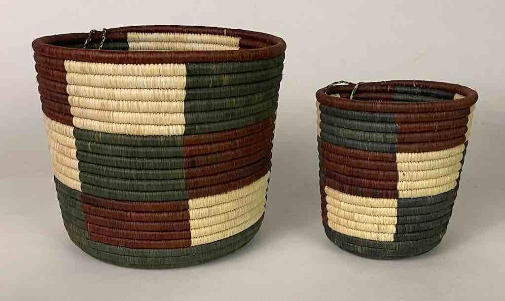 5x5” large checkerboard Batwa basket