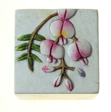 Orchid Design - Soapstone Trinket Decor Box - 2 Sizes