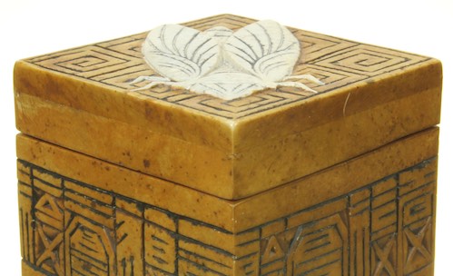 Cicada Design - Small Cube Soapstone Trinket Decor Box