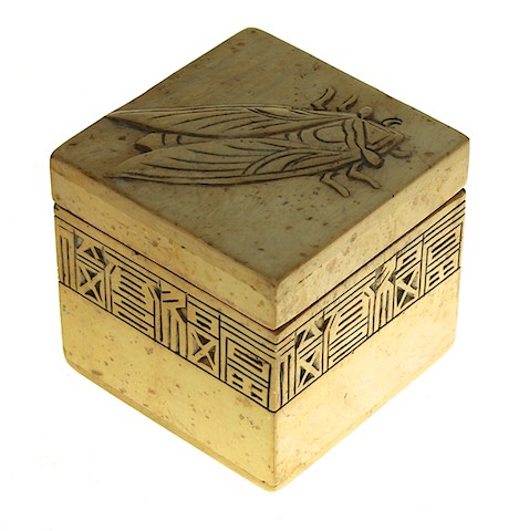 Cicada Design - Small Cube Soapstone Trinket Decor Box