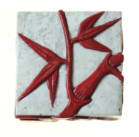 Bamboo Design - Small Unpainted Soapstone Trinket Decor Box