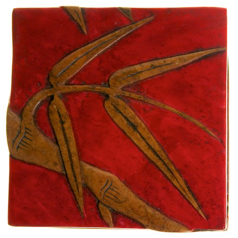 Bamboo Design - Small Square Soapstone Trinket Decor Box