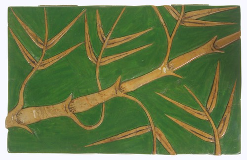 Bamboo Design - Rectangular Soapstone Trinket Decor Box