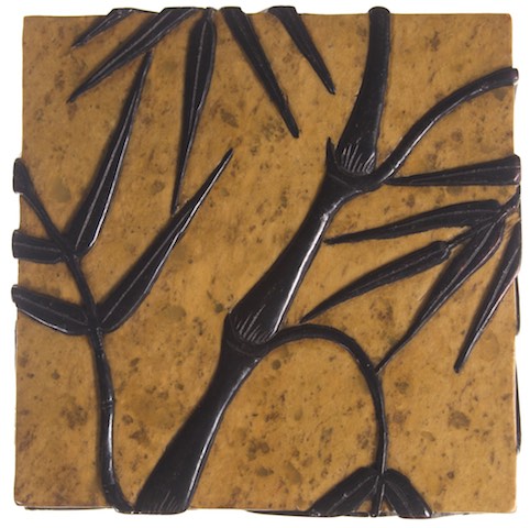 Bamboo Design - Square Soapstone Trinket Decor Box