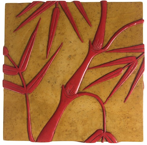 Bamboo Design - Square Soapstone Trinket Decor Box