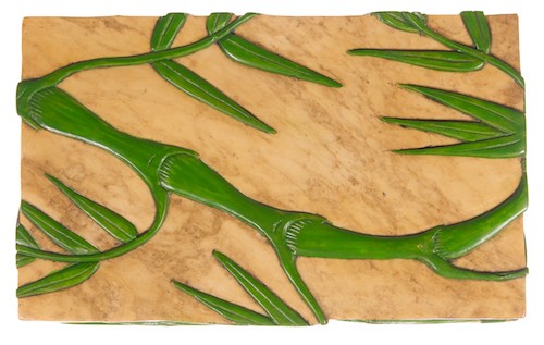 Bamboo Design - Rectangular Soapstone Trinket Decor Box