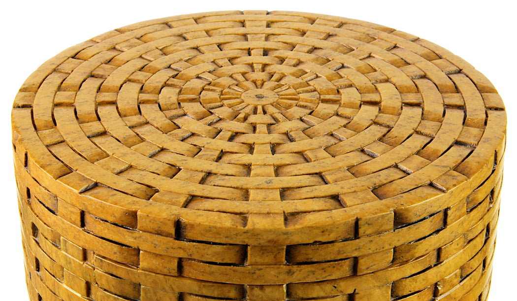 Basket Weave - Basket Weave - Niger Bend Soapstone Trinket Decor Box Soapstone Trinket Decor Box - Niger Bend