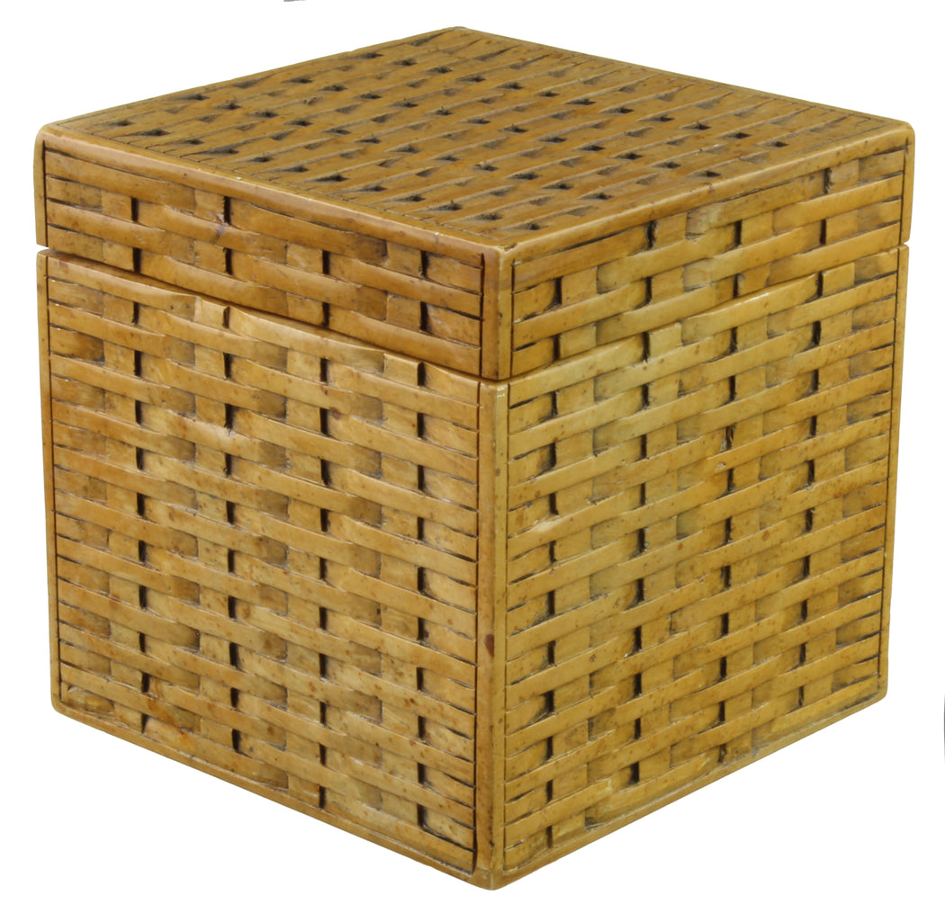 Wicker Weave Soapstone Trinket Decor Box - Niger Bend