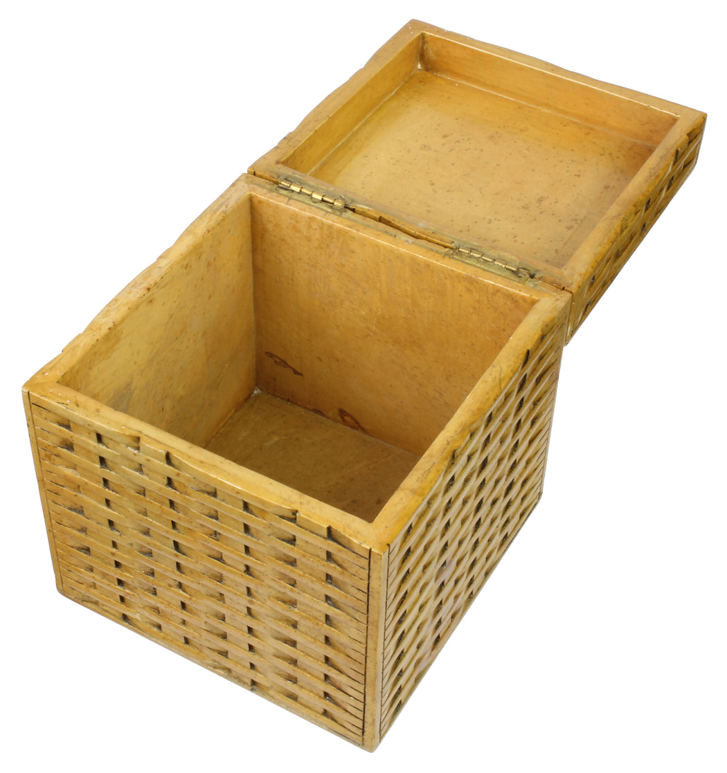 Wicker Weave Soapstone Trinket Decor Box - Niger Bend