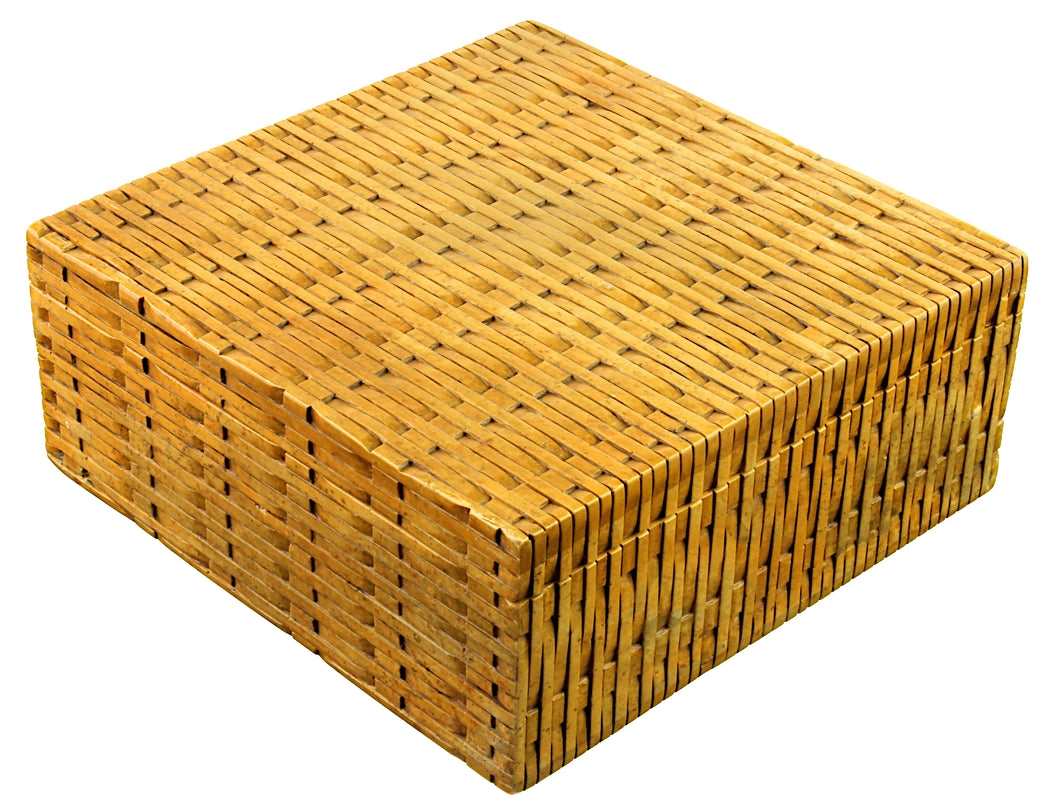 Wicker Weave Decorative Soapstone Trinket Decor Box - Niger Bend