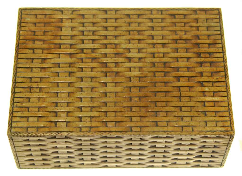 Wicker Weave - Soapstone Trinket Decor Box - Niger Bend