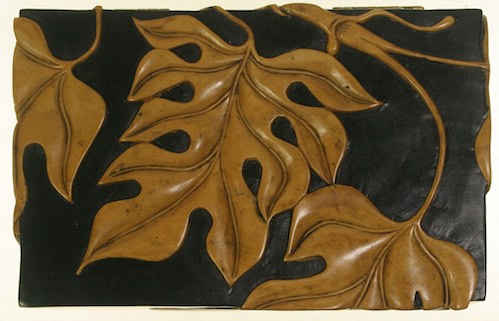 Monstera Leaf Design - Rectangular Soapstone Trinket Decor Box