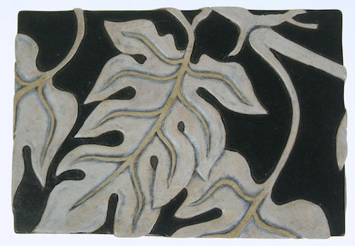 Monstera Leaf Design - Rectangular Soapstone Trinket Decor Box