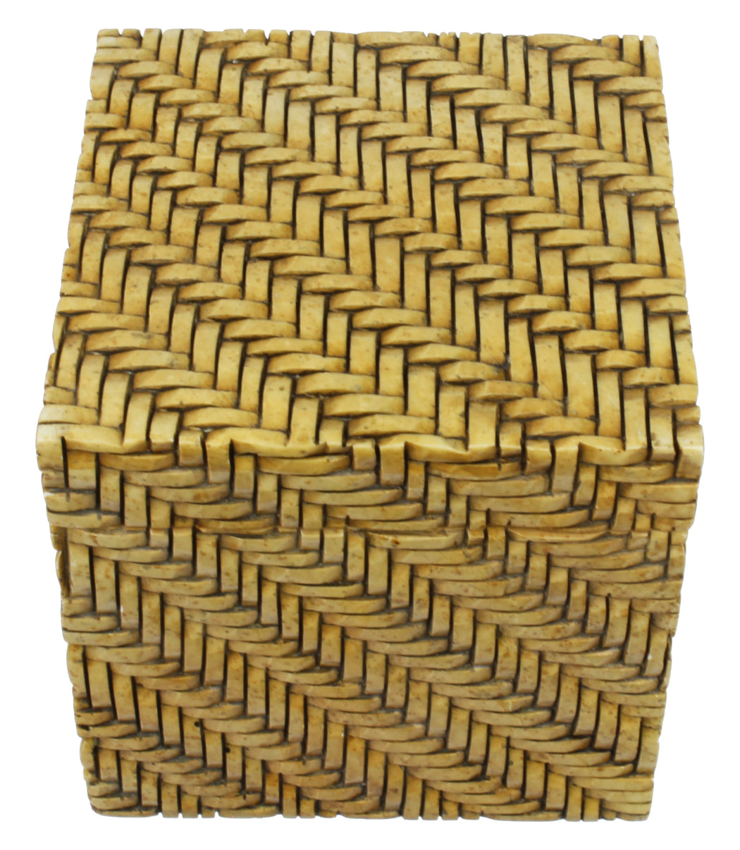 Twill Weave Soapstone Trinket Decor Box - Niger Bend