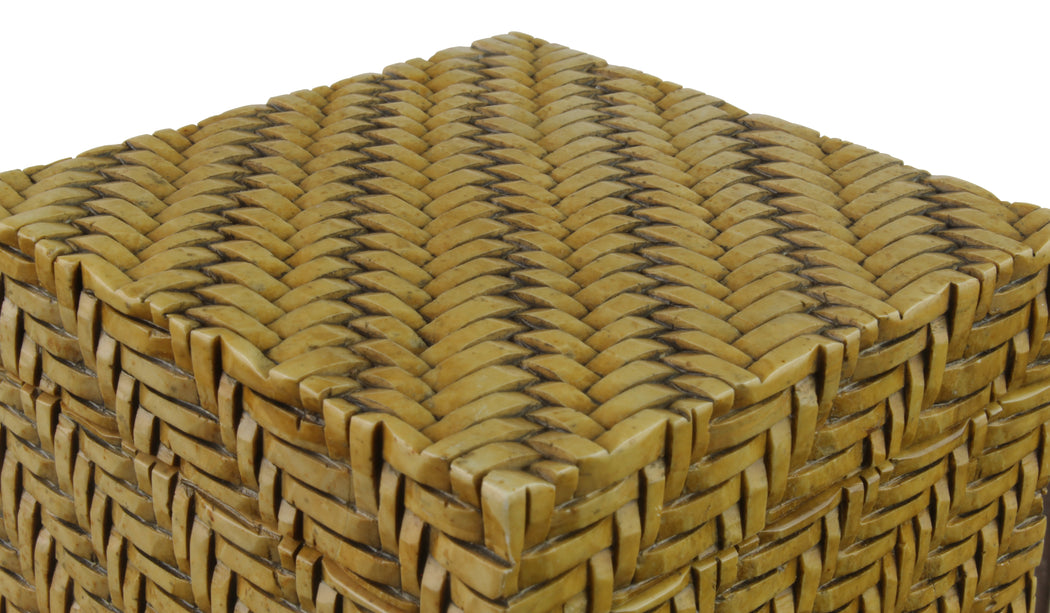 Twill Weave Soapstone Trinket Decor Box - Niger Bend