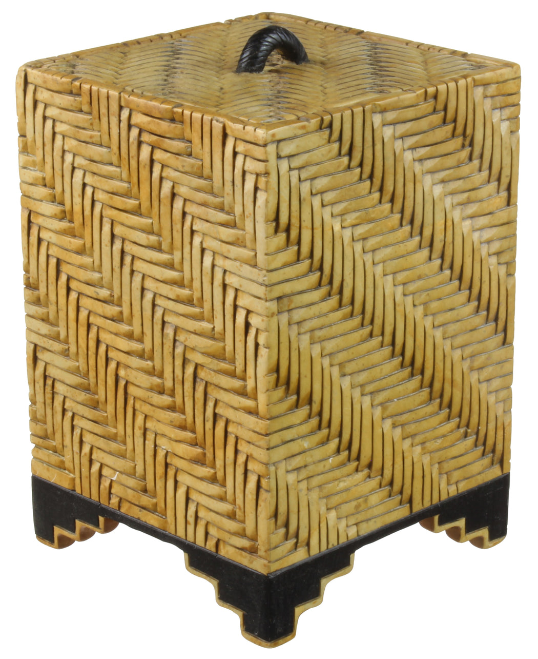 Twill Weave - Soapstone Trinket Decor Lidded Box - Niger Bend