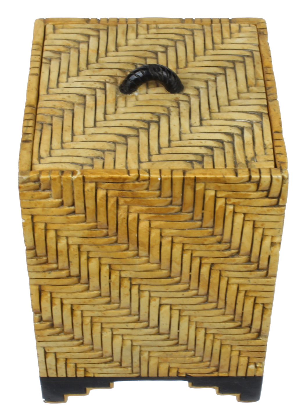 Twill Weave - Soapstone Trinket Decor Lidded Box - Niger Bend