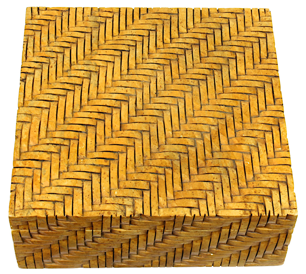 Twill Weave  - Soapstone Trinket Decor Box - Niger Bend