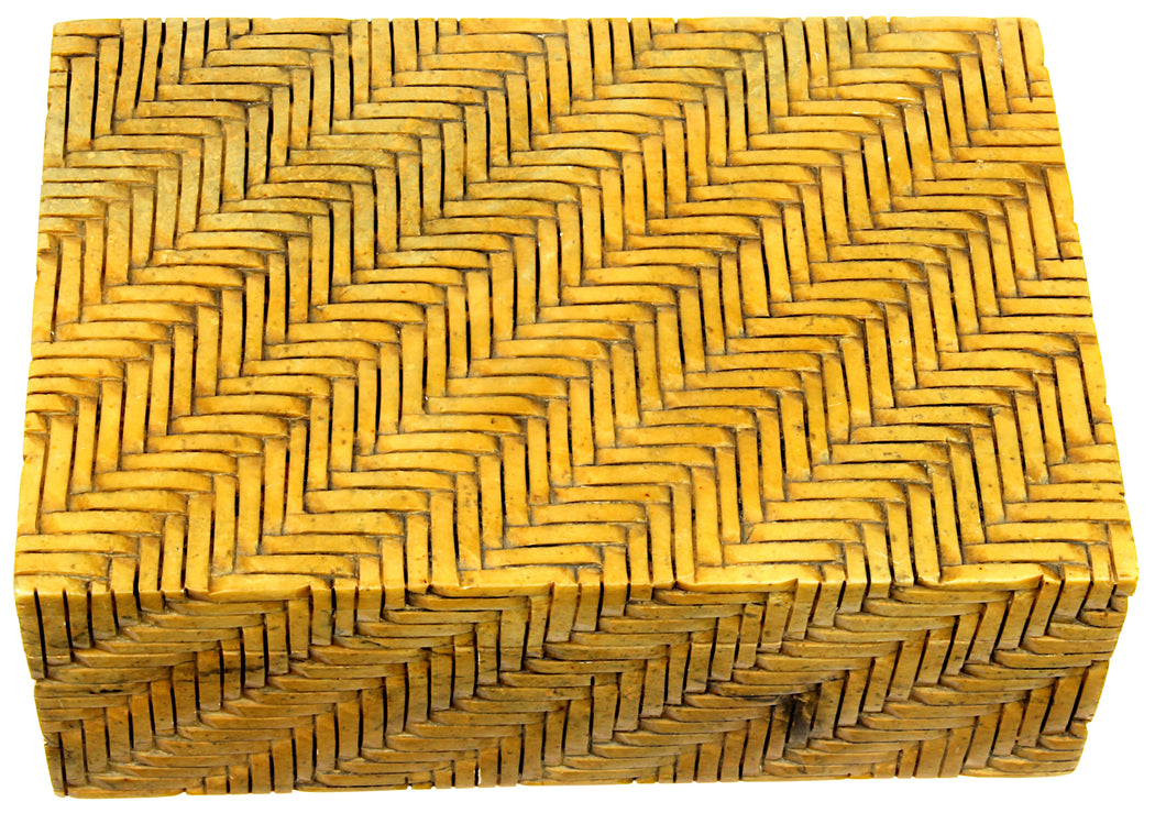 Twill Weave - Soapstone Trinket Decor Box - Niger Bend