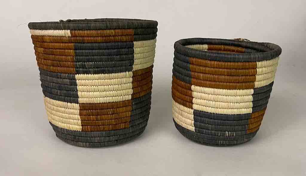 4x4” large checkerboard Batwa basket