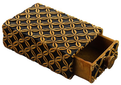 Overlapping Circles Design - Drawer Soapstone Trinket Decor Box