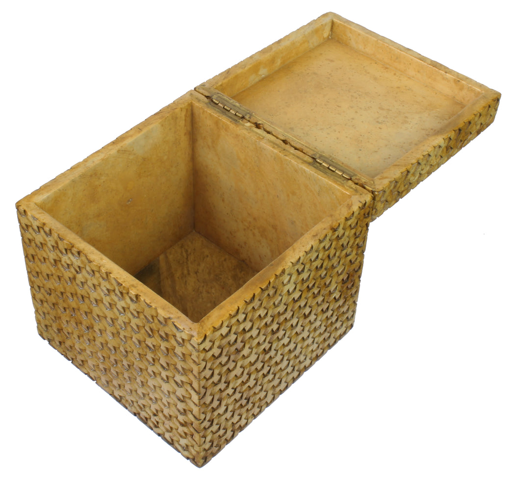 Y Weave Soapstone Trinket Decor Box - Niger Bend
