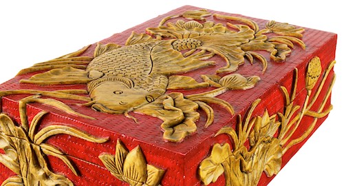 Carp Design - Large Rectangle Soapstone Trinket Decor Box
