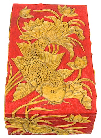 Carp Design - Large Rectangle Soapstone Trinket Decor Box