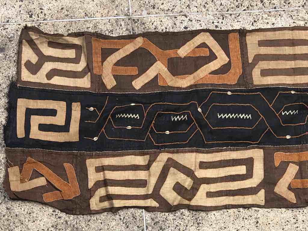 Kuba Cloth Long Raffia Textile | 134 x 25"