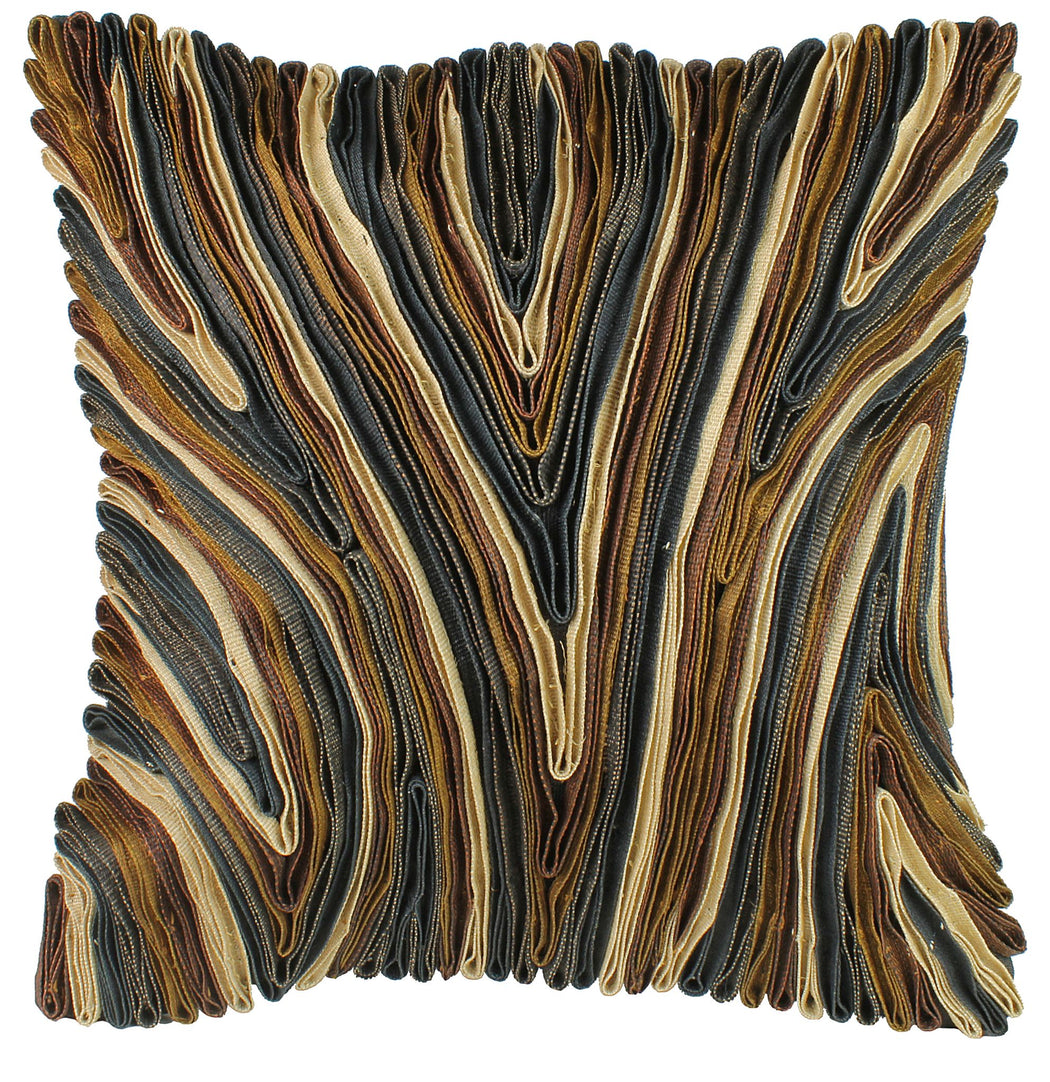 Abacá Décor Pillow Throw with Bark Pattern - Niger Bend
