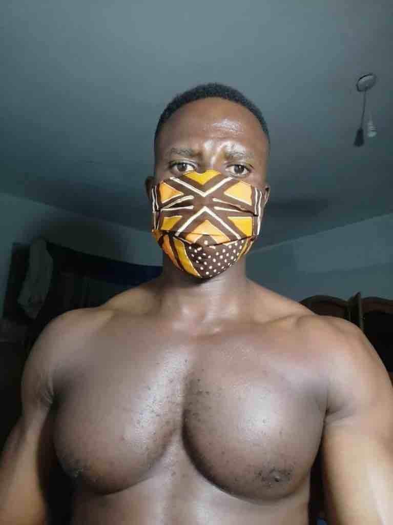 100% Cotton Dutch Wax Print Ghanaian African Mudcloth Face Mask